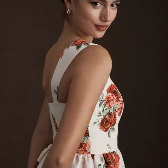 NWOT ANTHROPOLOGIE SACHIN & BABI TAFFETA SQUARE-NECK "BLAINE" DRESS - 6 - Picture 4 of 10